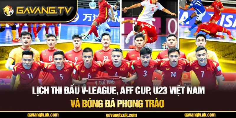 Lịch thi đấu V-League, AFF Cup, U23 Việt Nam và bóng đá phong trào
