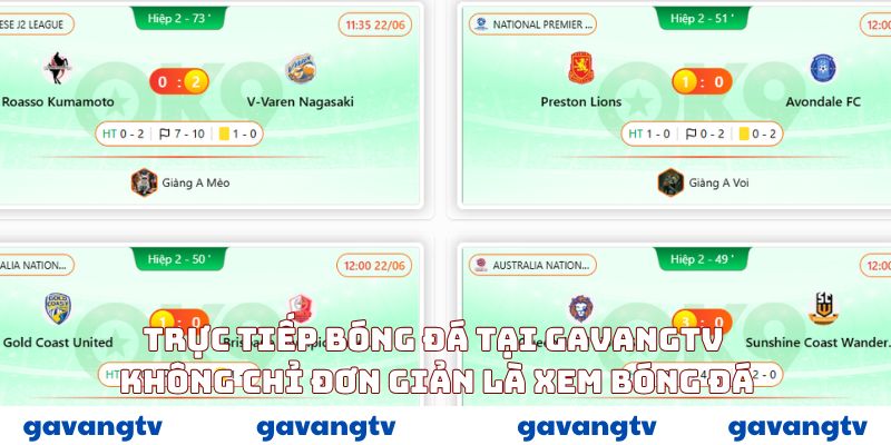 Trực tiếp bóng đá GavangTV – không chỉ là xem bóng đá